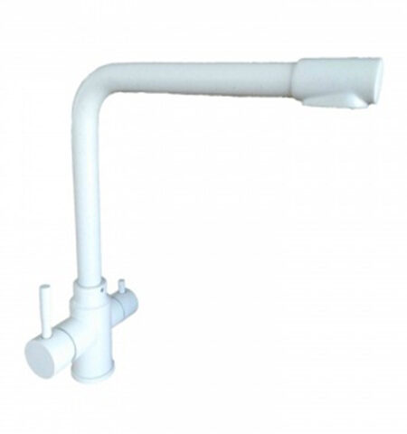 Robinet cu 3 cai STANDART GRANIT ALB 202 GR-WH