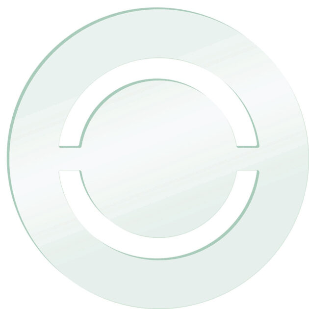 Grila, FRANKISCHE, profi-air Starline design, SHAPE, sticla, Ø 160 mm, Circle, alb mat