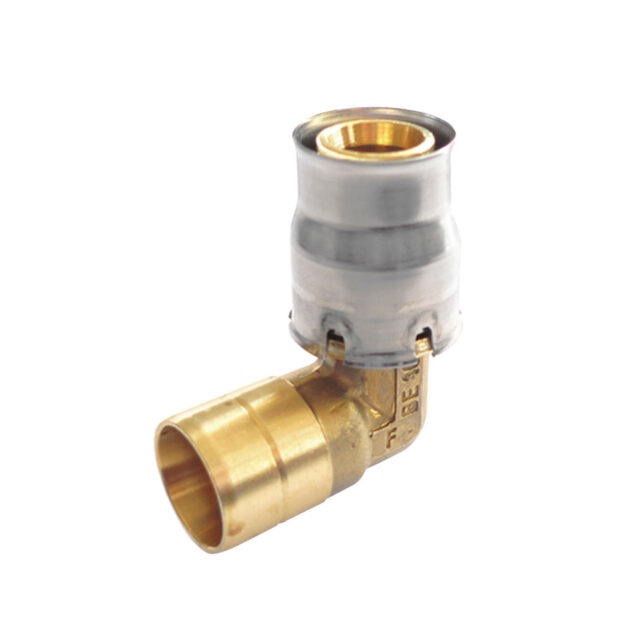 Cot prin impingere (Push-fit) la 90° interior/exterior din alamă 20 - 20 mm, FRANKISCHE - ALPEX-PLUS