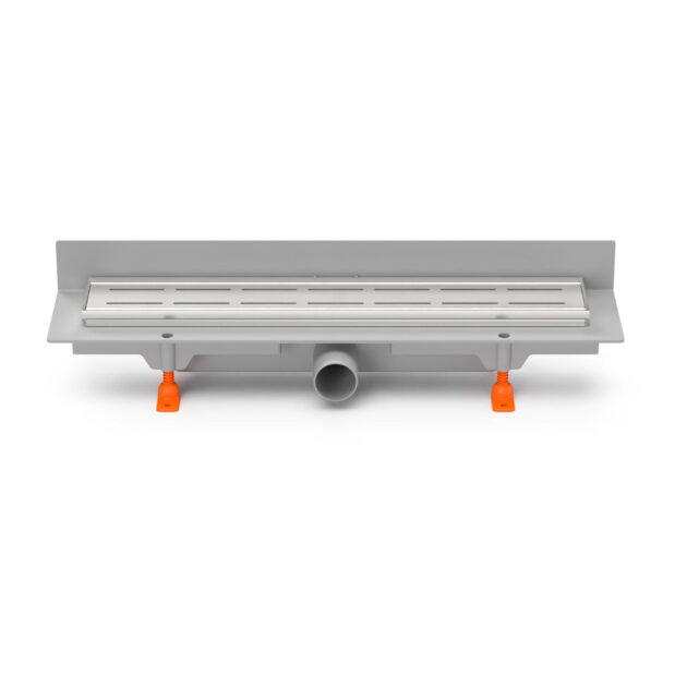 Rigola de interior montate la perete MCH cu rama si gratar de inox LINE lucioasa, 750 mm