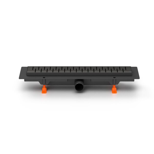 Rigola de dus neagra MCH MEDIUM cu gratar din otel inoxidabil 750 mm, mata