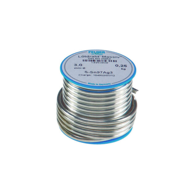 Aliaj de lipire moale 250 gr, Felder Cu Rotin 4 S-Sn97Ag3-2 mm