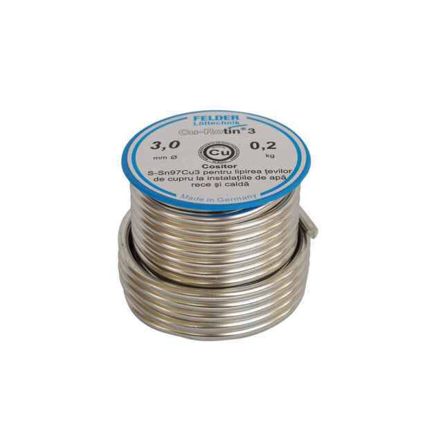 Aliaj de lipire moale 200 gr, Felder Cu Rotin 3 S-Sn97Cu3-2 mm