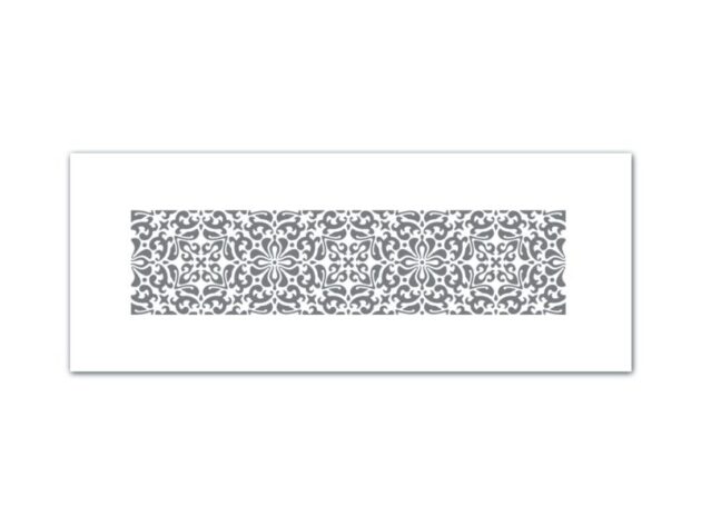 Grila, FRANKISCHE, profi-air Starline design FLORA, 350 x 130 mm, alb vopsit
