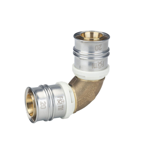 Curba la 90° din alamă 20x20 mm, FRANKISCHE - ALPEX-DUO