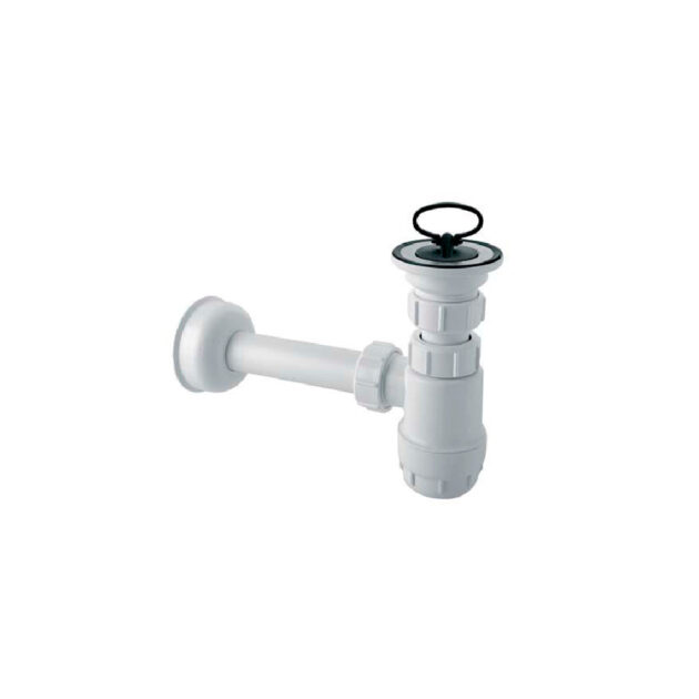 Sifon chiuveta flanşa Ø60, filtru de inox, dop din PVC McALPINE BOTTLE 5/4” Ø32 mm