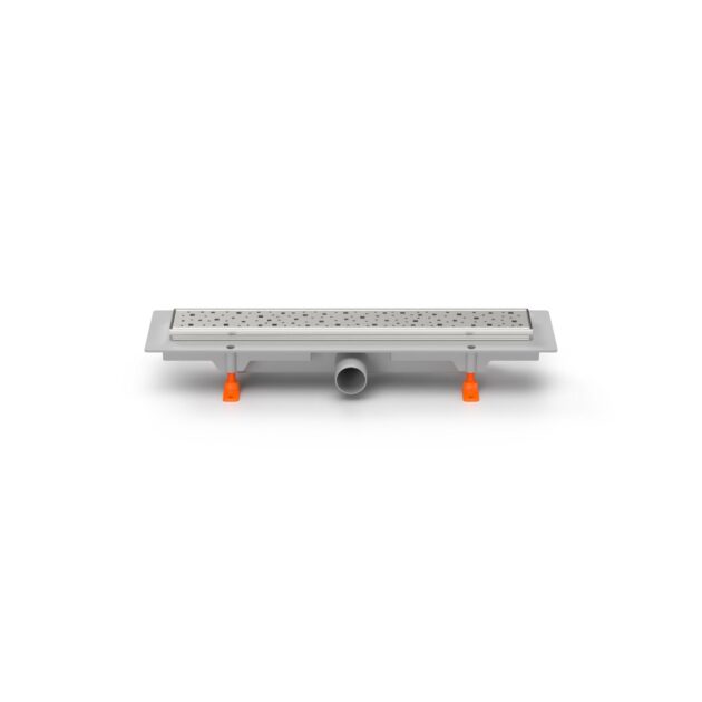 Rigola de interior MCH cu rama si gratar de inox SQUARE lucioasa, 350 mm