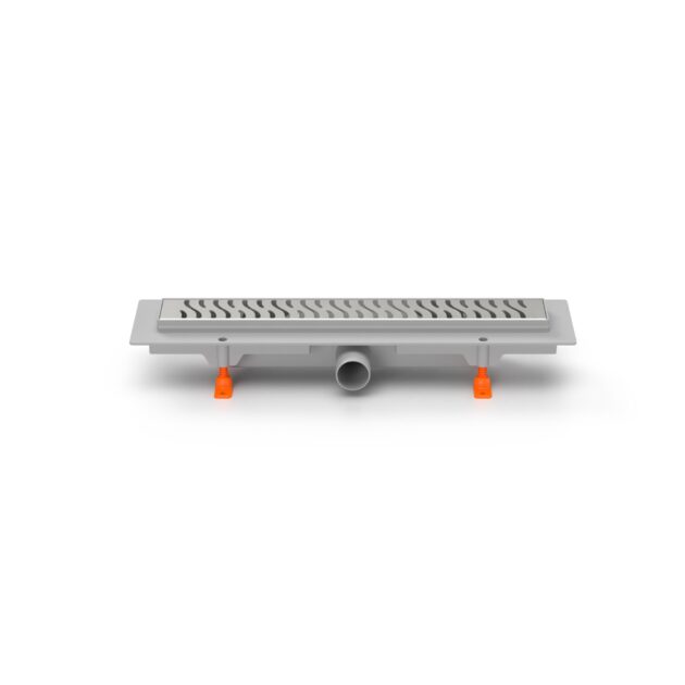 Rigola de interior MCH cu gratar de inox HARMONY lucioasa, 450 mm