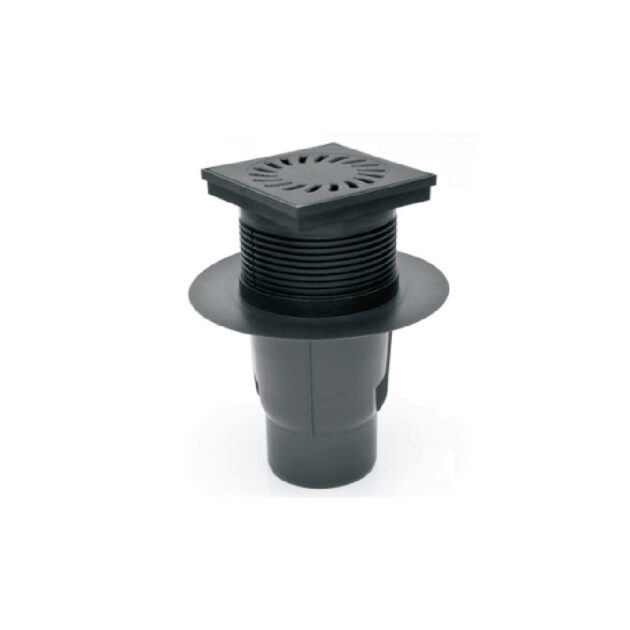 Receptor de exterior/interior MCH cu iesire verticala D110 cu gratare din plastic/otel inox/fonta-KVS 110 S-LI - fonta