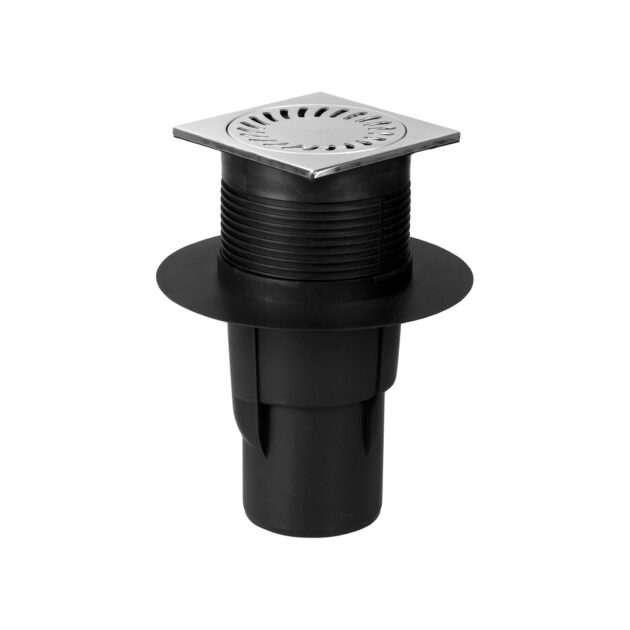 Receptor de exterior/interior MCH cu iesire verticala D110 cu gratare din plastic/otel inox/fonta- KVS 110 S-N - otel inox