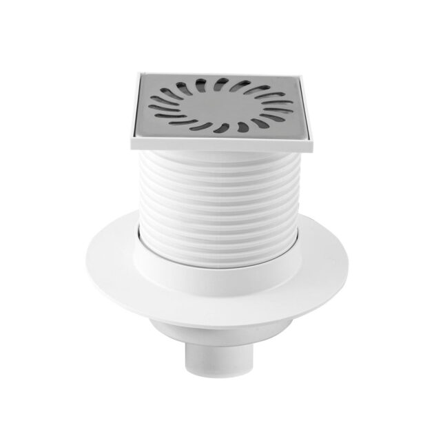 Sifon de pardoseala MCH cu iesire orizontala DN 50/H reglabil-otel inox cu guler