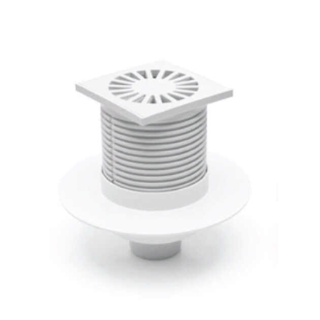 Sifon de pardoseala MCH cu iesire orizontala DN 50/H reglabil- plastic cu guler