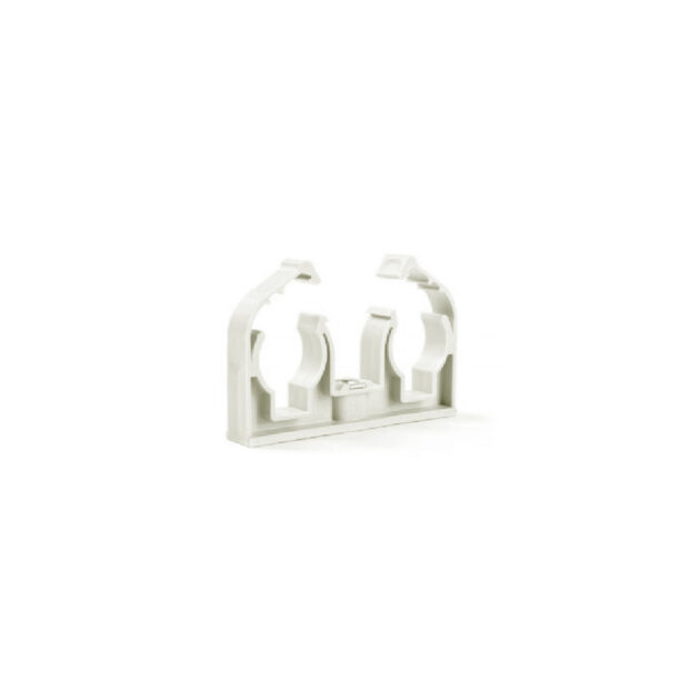 Clema dubla MCH cu inchizatoare si surub de metal M6 pentru fixarea tevilor de cupru-2x28 mm