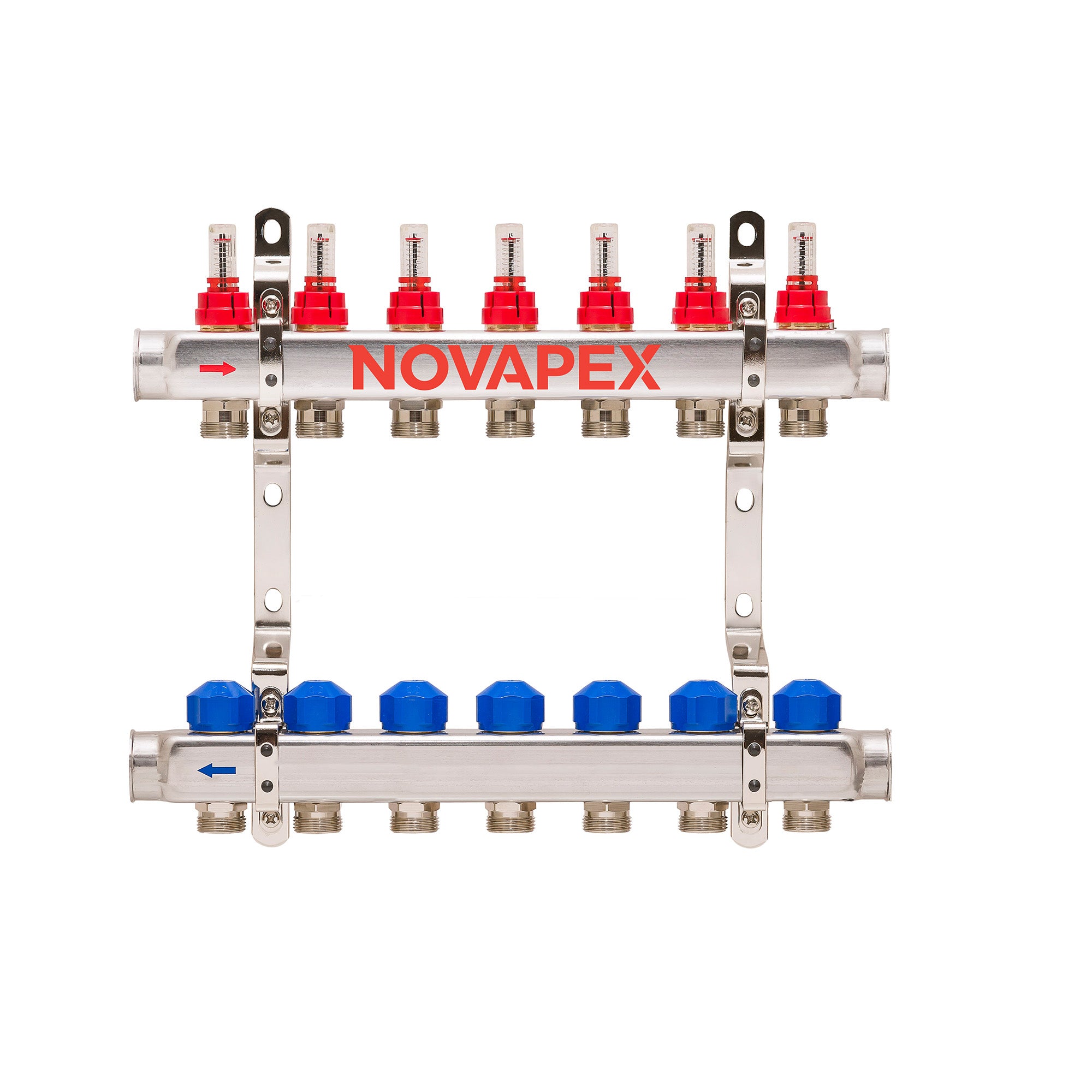 Distribuitor – colector NOVAPEX pentru instalatii de incalzire in pardoseala - 3 cai, 1"-3/4"