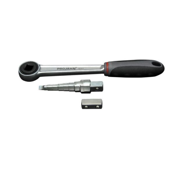 Cheie radiator in 5 trepte 3/8"- 53/64" + antrenor cu clichet PROJAHN de 1/2"