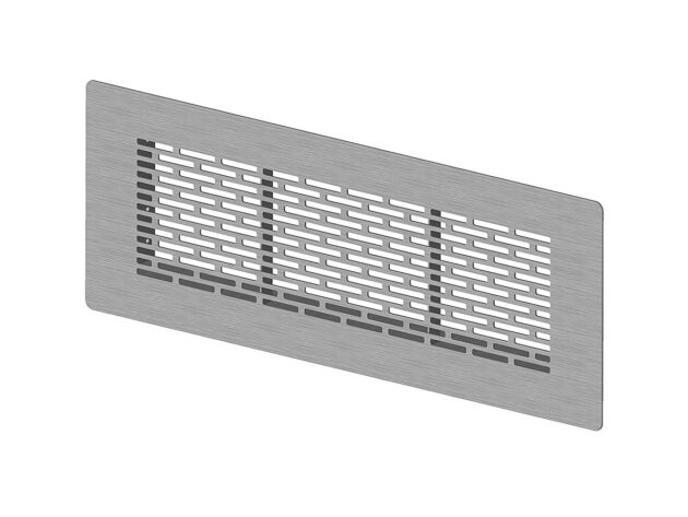 Grila FRANKISCHE, profi-air tunnel, pentru Priza de Aer (Plenum), 132 x 52 mm, la 90°, oțel inox periat
