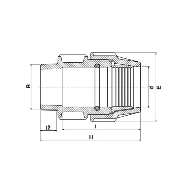 Adaptor FE 90x4" PN 16 COMPRESIUNE - imagine 2