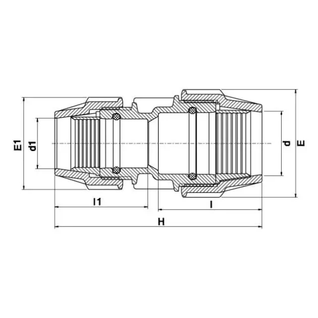 Mufa redusa 40X25 PN 16 COMPRESIUNE - imagine 2