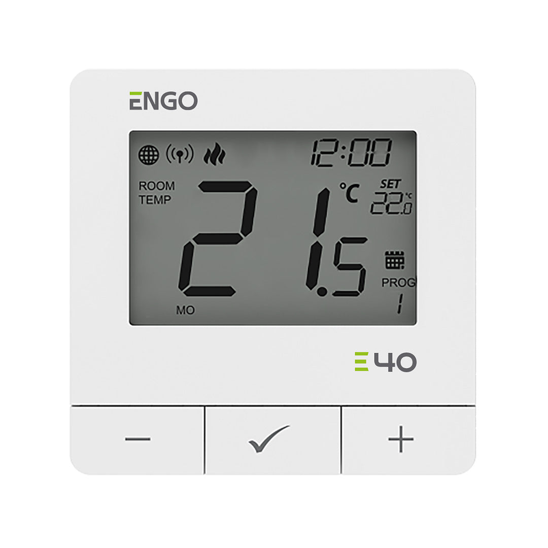 Termostat programabil cu fir E40, aparent ZIGBEE 868MHz,230V, alb, ENGO