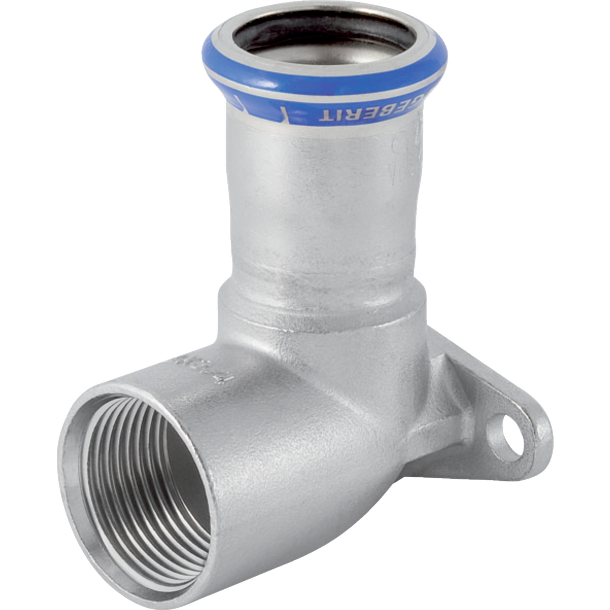 Cot de racordare Geberit Mapress Oţel-Inox 90° (fără silicon): d=15mm Rp=1/2″ L1=4.3cm