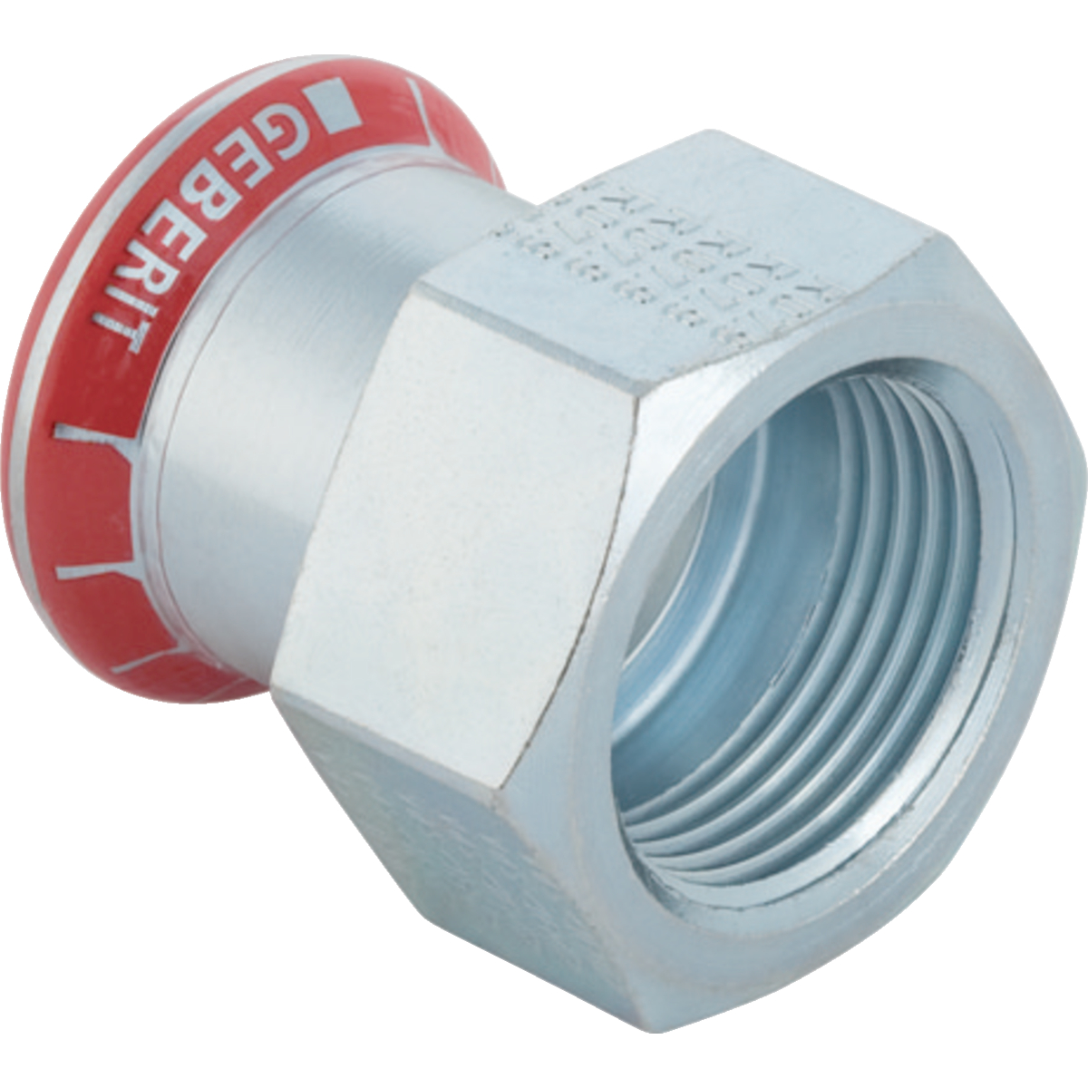 Adaptor Geberit Mapress Oţel-Carbon cu filet interior (FKM albastru): d=15mm Rp=1/2″