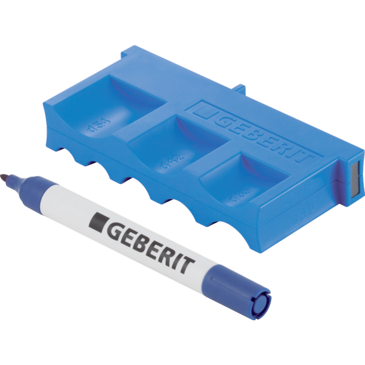 Cot Geberit Mapress Oţel-Carbon cu capăt drept (FKM albastru): 90° d=22mm