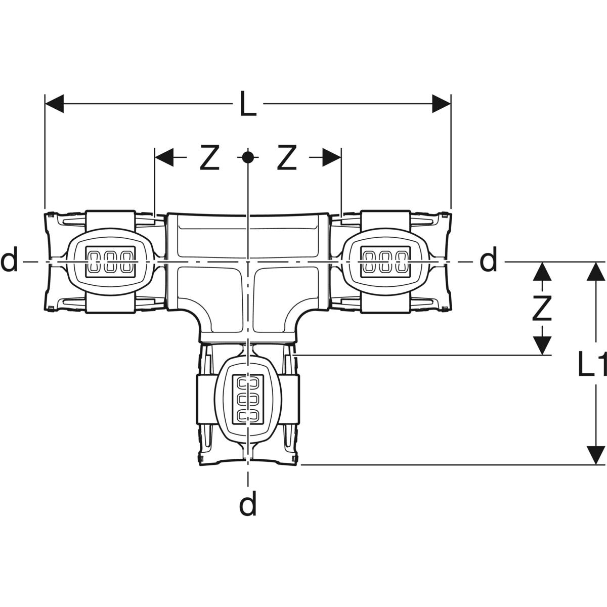 Teu Geberit FlowFit egal: Material=PPSU d=63mm - imagine 2